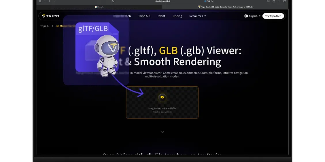 輕量 glTF/GLB 檔案檢視器:無需註冊、無需安裝