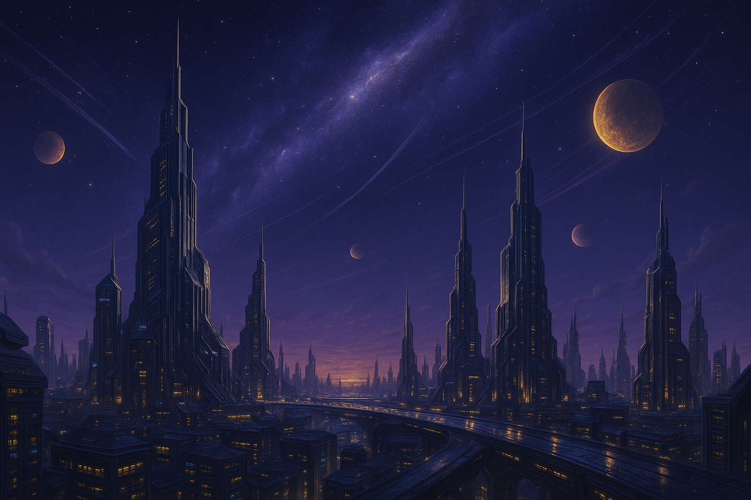 Futuristic cityscape background