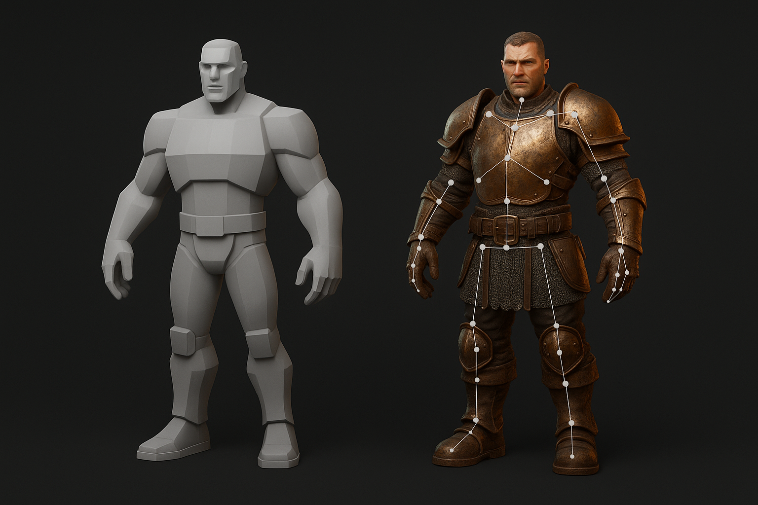 Blockout-to-Detail Character