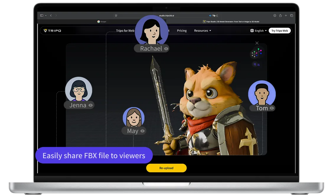 협업 및 검토를 위한 FBX 파일 뷰 공유